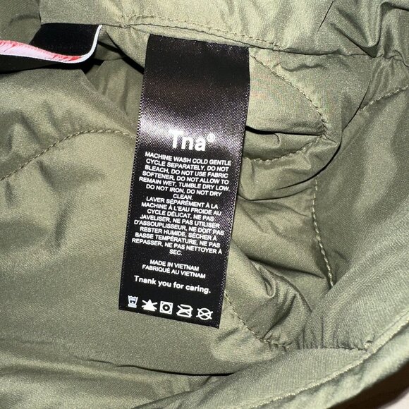 Aritzia Tna River Green V-Neck Zip Up Quilted Vest Women's Small S - Picture 5 of 7